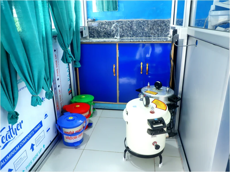 Dental sterilization and autoclave equipment area